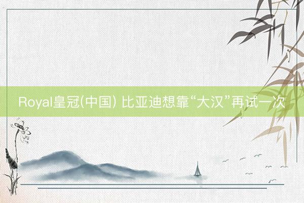 Royal皇冠(中国) 比亚迪想靠“大汉”再试一次