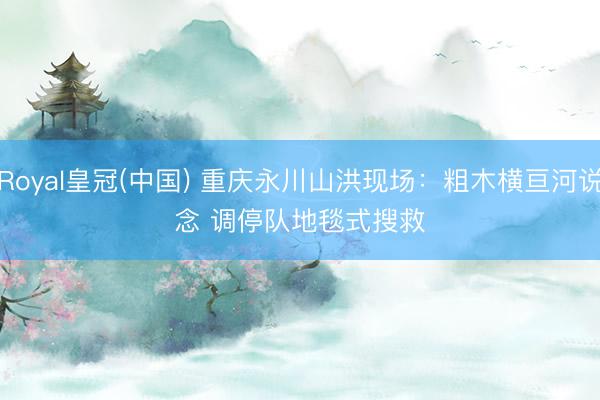 Royal皇冠(中国) 重庆永川山洪现场：粗木横亘河说念 调停队地毯式搜救