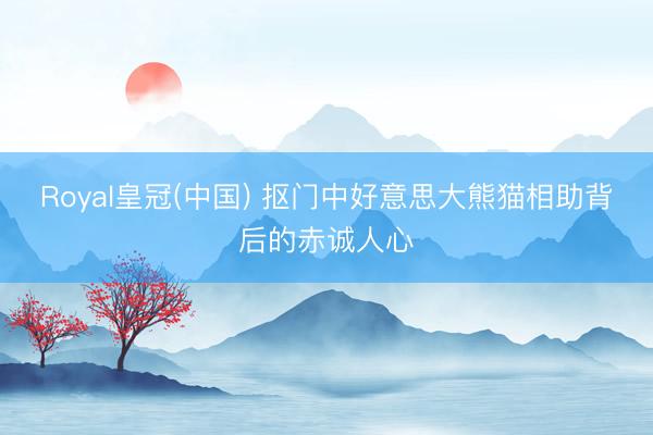 Royal皇冠(中国) 抠门中好意思大熊猫相助背后的赤诚人心